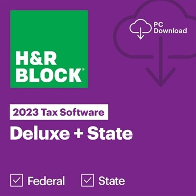 Download H&R Block Tax Software Deluxe plus State 2023 Windows