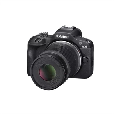 Canon EOS R100 24.1 Megapixel Mirrorless Camera with Lens - 0.71" - 1.77" (Lens 1), 2.17" - 8.27" (Lens 2) - Black