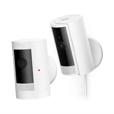 Ring Stick-up Cam Battery White + Indoor Cam White