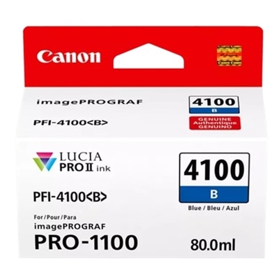 Canon Lucia PRO II PFI-4100 Original Inkjet Ink Cartridge - Blue - 1 / Pack