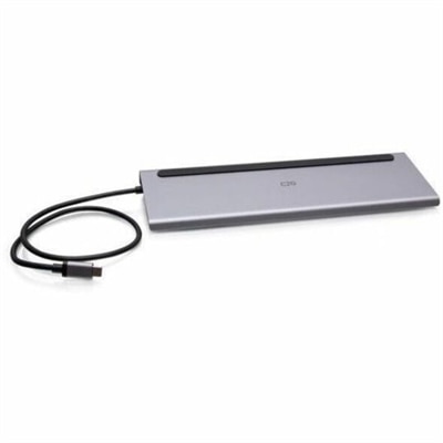 C2G USB-C® 10-in-1 Triple Display Docking Station with HDMI®, DisplayPort™, VGA, Ethernet, USB, SD Card Reader, 3.5mm Audio and Power Delivery up to 100W - 4K 30Hz