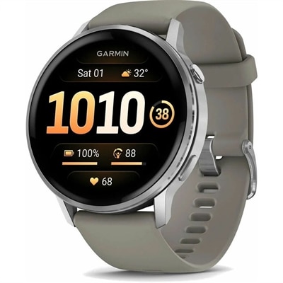 Garmin Venu 4 - 45 mm Silver with Silver Gray Silicone Band
