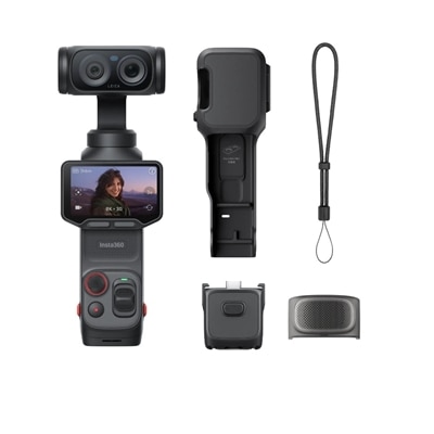 Insta360 Professional Digital Camcorder - 2" OLED Touchscreen - 8K, 4K, 3K, 2.7K, Full HD - Cosmic Black