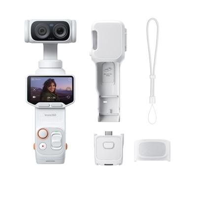 Insta360 Professional Digital Camcorder - 2" OLED Touchscreen - 8K, 4K, 3K, 2.7K, Full HD - Stellar White