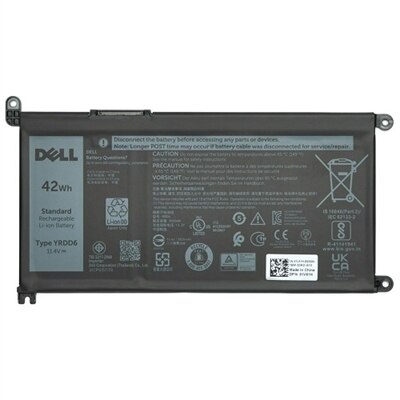 Dells 3-cells Litiumjonbatteri Med 42 Wattimmar För Utvalda Bärbara Datorer