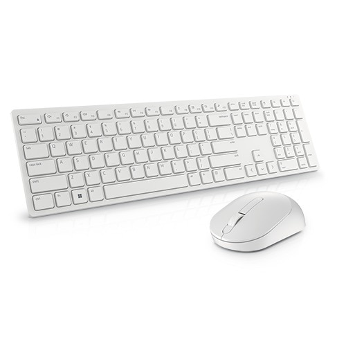 Clavier et souris Dell Pro - KM5221W - français (AZERTY) - blanc