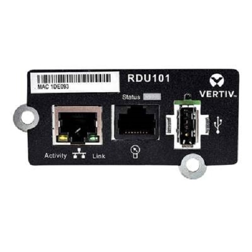 Liebert Corp Vertiv Liebert IntelliSlot RDU101 - Carte réseau | Surveillance à distance Surveillance de datacenter | Adaptateur | LAN 10Mb/100Mb
