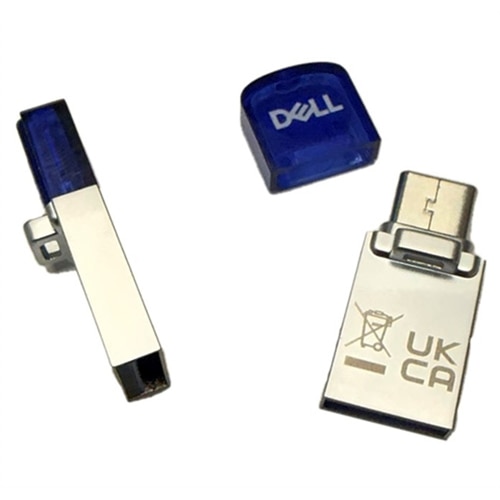 Clé USB combinée USB A/C 3.2 Dell de 128 Go - Capuchon détachable