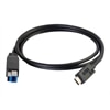 C2G 1m USB 3.1 Gen 1 USB Type C to USB B Cable M/M - USB C Cable Black - USB kabel typ C - USB Type B do USB-C - 1 m