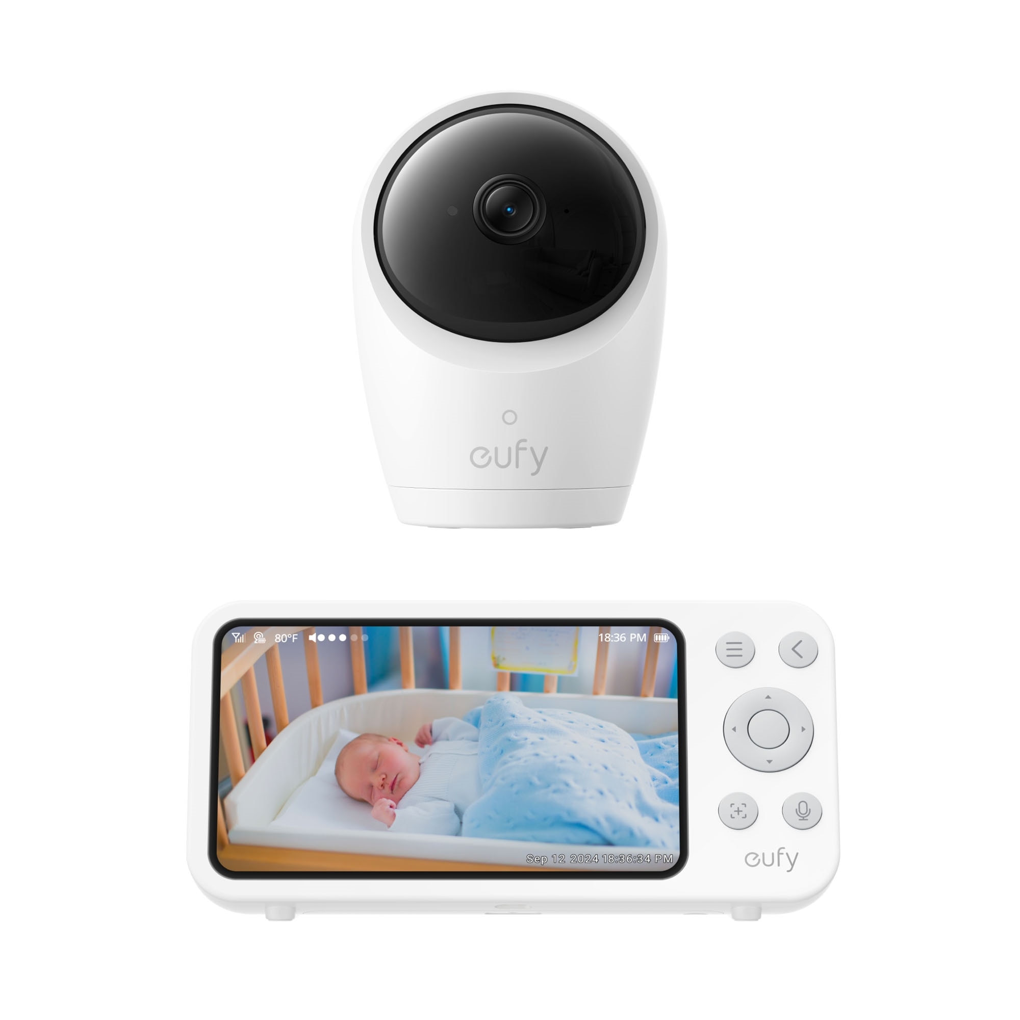 Eufy Baby Monitor E21 with 4K Camera and Charging Base 2