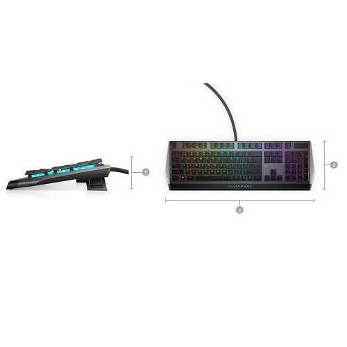  Flache mechanische Alienware RGB-Gaming-Tastatur 4