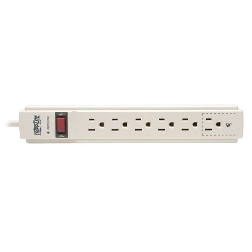 Tripp Lite by Eaton Protect It! 6-Outlet Surge Protector 4 ft. (1.22 m) Cord 790 Joules Diagnostic LED Light Gray Housing 2