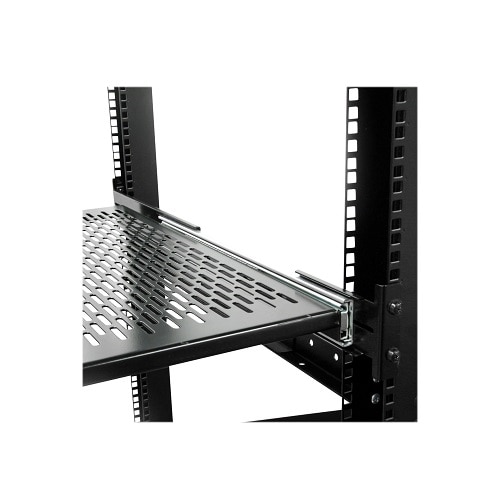 StarTech 2U 20 to 30in Adjustable Mounting Depth Vented Sliding Rack Mount Shelf - 50lbs / 22.7kg - 24in Deep 4
