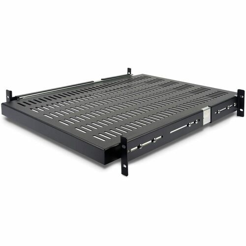 StarTech 2U 20 to 30in Adjustable Mounting Depth Vented Sliding Rack Mount Shelf - 50lbs / 22.7kg - 24in Deep 5