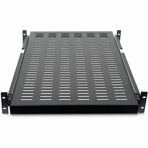 StarTech 2U 20 to 30in Adjustable Mounting Depth Vented Sliding Rack Mount Shelf - 50lbs / 22.7kg - 24in Deep 7