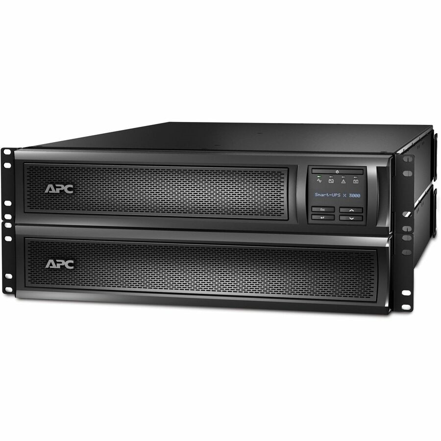 APC Smart-UPS X, Line Interactive, 3kVA, Rack/tower convertible 2U, 100V-127V, 3x 5-15R+3x 5-20R+1x L5-30R NEMA, NMC, Extended runtime, W/rail kit 2