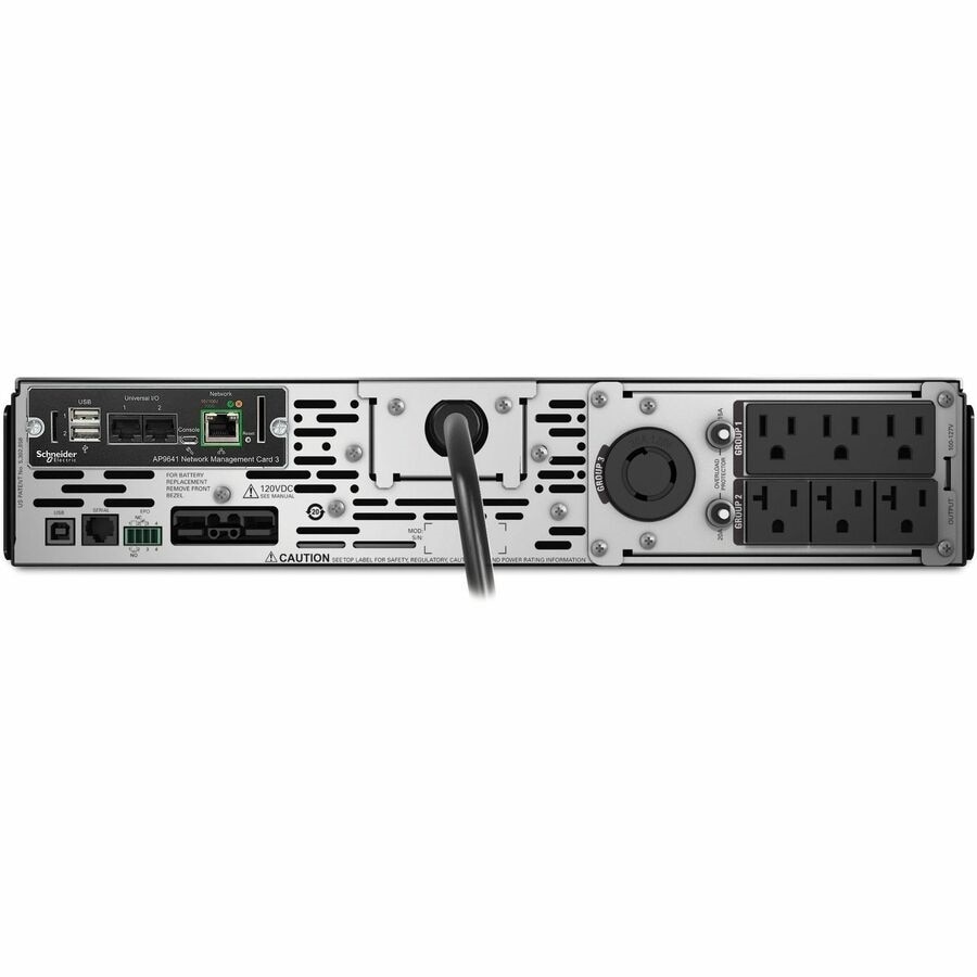 APC Smart-UPS X, Line Interactive, 3kVA, Rack/tower convertible 2U, 100V-127V, 3x 5-15R+3x 5-20R+1x L5-30R NEMA, NMC, Extended runtime, W/rail kit 3