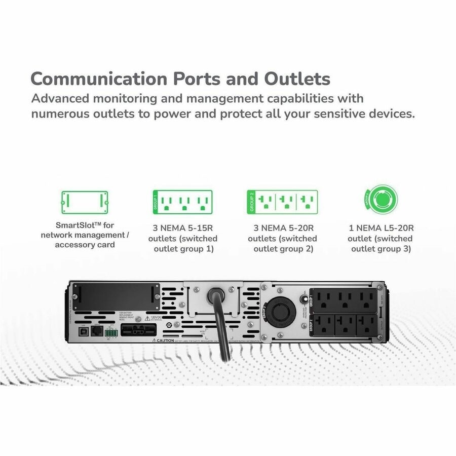 APC Smart-UPS X, Line Interactive, 2000VA, Rack/tower convertible 2U, 100V-127V, 3x 5-15R+3x 5-20R+1x L5-20R NEMA, SmartSlot, Extended runtime 11