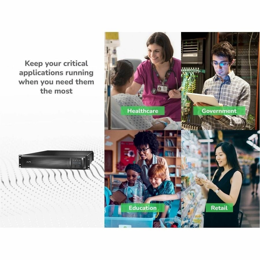 APC Smart-UPS X, Line Interactive, 2000VA, Rack/tower convertible 2U, 100V-127V, 3x 5-15R+3x 5-20R+1x L5-20R NEMA, SmartSlot, Extended runtime 10