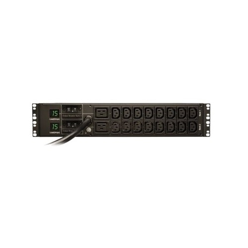 Tripp Lite by Eaton PDU 5.5kW Single-Phase Local Metered PDU 208/230V Outlets (16 C13 & 2 C19) L6-30P 12 ft. (3.66 m) Cord 2U Rack-Mount TAA 2
