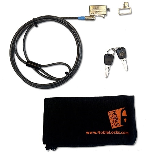 Noble Locks TZ08T Low Profile Wedge Lock with Flat Key security cable
