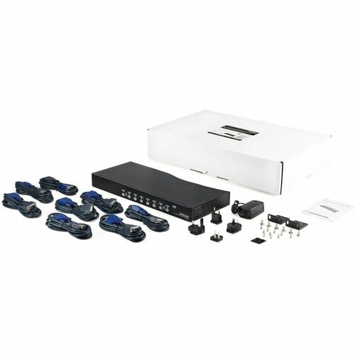 StarTech.com 8 Port 1U Rackmount USB KVM Switch Kit with OSD and Cables 2