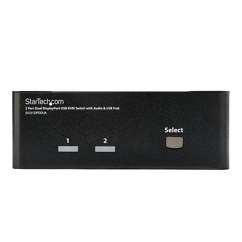 StarTech 2 Port Dual DisplayPort USB KVM Switch with Audio, TAA 2