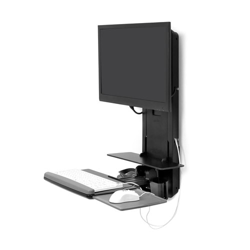 Ergotron StyleView Sit-Stand EMR Vertical Lift, Patient Room (black) 2