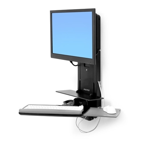 Ergotron StyleView Sit-Stand EMR Vertical Lift, Patient Room (black) 3