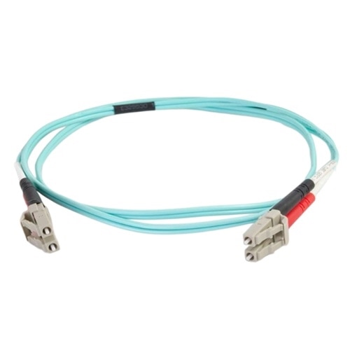 C2G 23ft (7m) LC-LC 50/125 OM4 Duplex Multimode PVC Fiber Optic Cable - Aqua 2