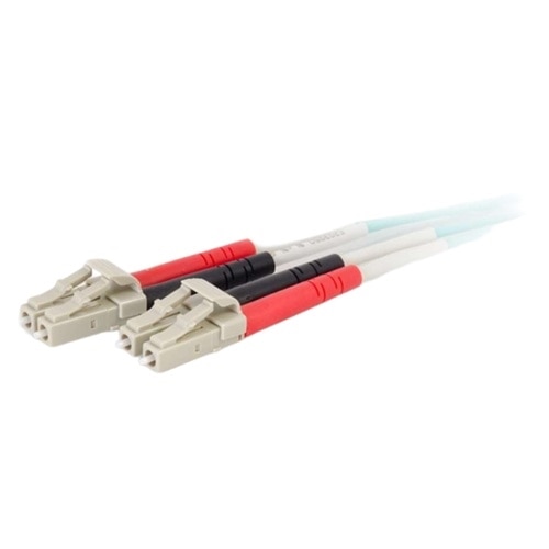 C2G 23ft (7m) LC-LC 50/125 OM4 Duplex Multimode PVC Fiber Optic Cable - Aqua 3