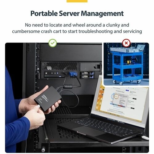 StarTech USB Crash Cart Adapter with File Transfer & Video Capture at 1920 x1200 60Hz, TAA 4