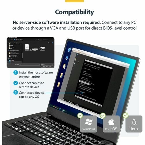 StarTech USB Crash Cart Adapter with File Transfer & Video Capture at 1920 x1200 60Hz, TAA 5