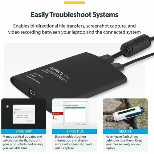 StarTech USB Crash Cart Adapter with File Transfer & Video Capture at 1920 x1200 60Hz, TAA 6