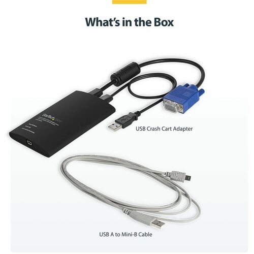 StarTech USB Crash Cart Adapter with File Transfer & Video Capture at 1920 x1200 60Hz, TAA 8