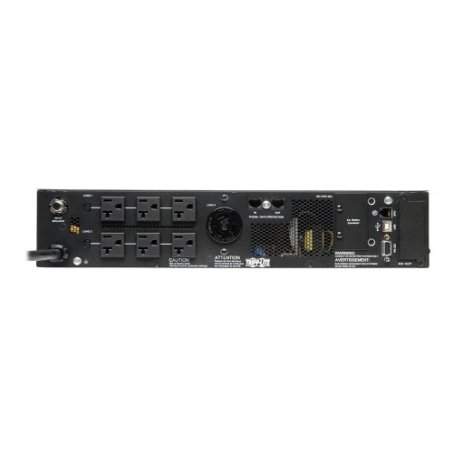 Tripp Lite by Eaton series UPS SmartOnline 2000VA 1800W 120V Double-Conversion Sine Wave UPS - 7 Outlets Extended Run Network Card Option LCD USB DB9 2U Rack/Tower 4
