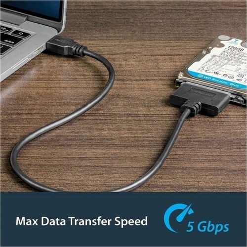 StarTech SATA to USB Cable, USB 5Gbps to 2.5in SATA I II III Hard Drive Adapter, External Converter for SSD or HDD Data Transfer 8