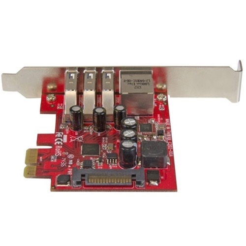 StarTech 3 Port PCI Express USB 3.0 Card + Gigabit Ethernet, 5Gbps, TAA 4