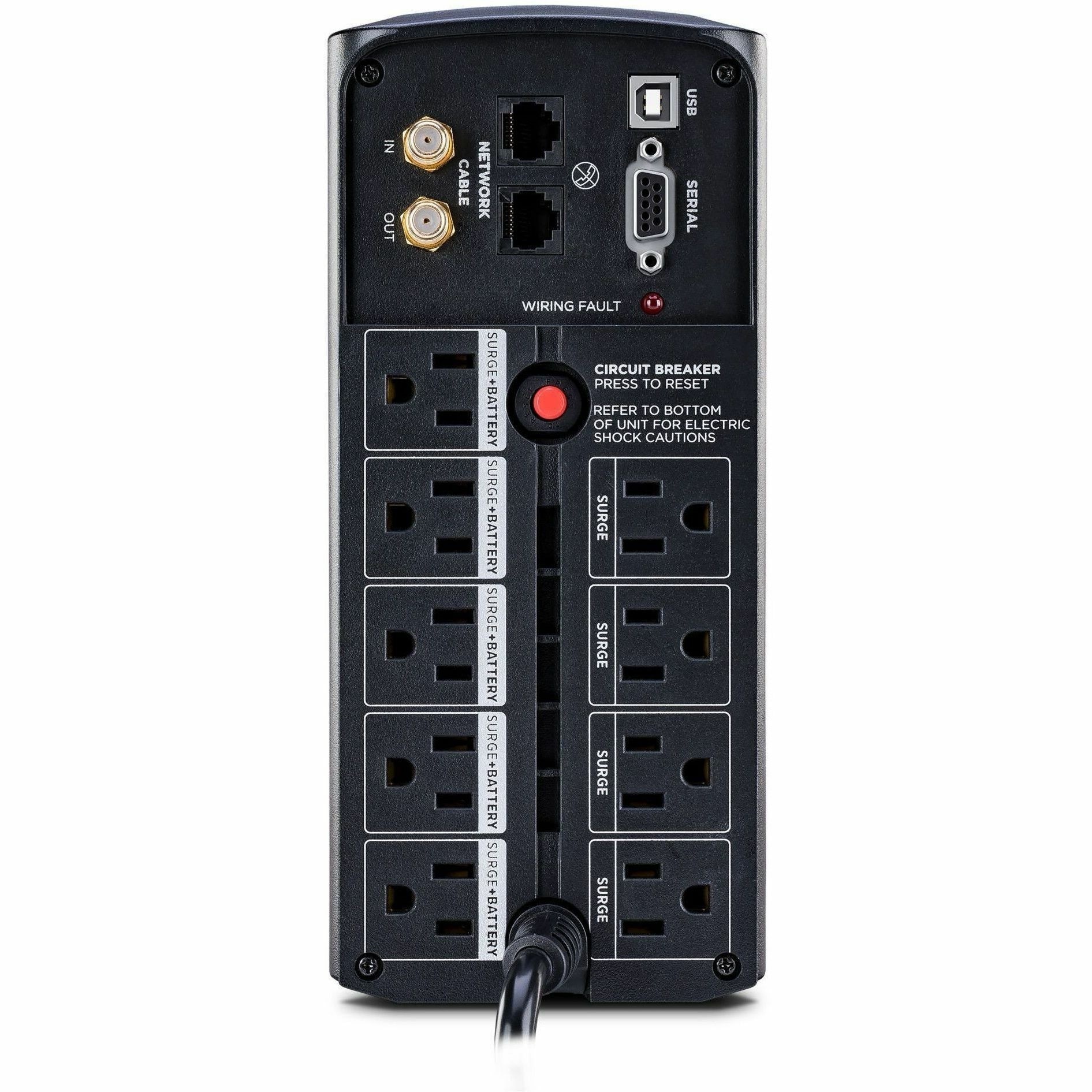 CyperPower 850 VA 510 W Mini-Tower Simulated Sine Wave Qty 9 - NEMA 5-15R 4
