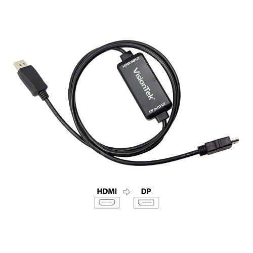 VisionTek HDMI to DisplayPort 1.5M Active Cable (M/M) 4