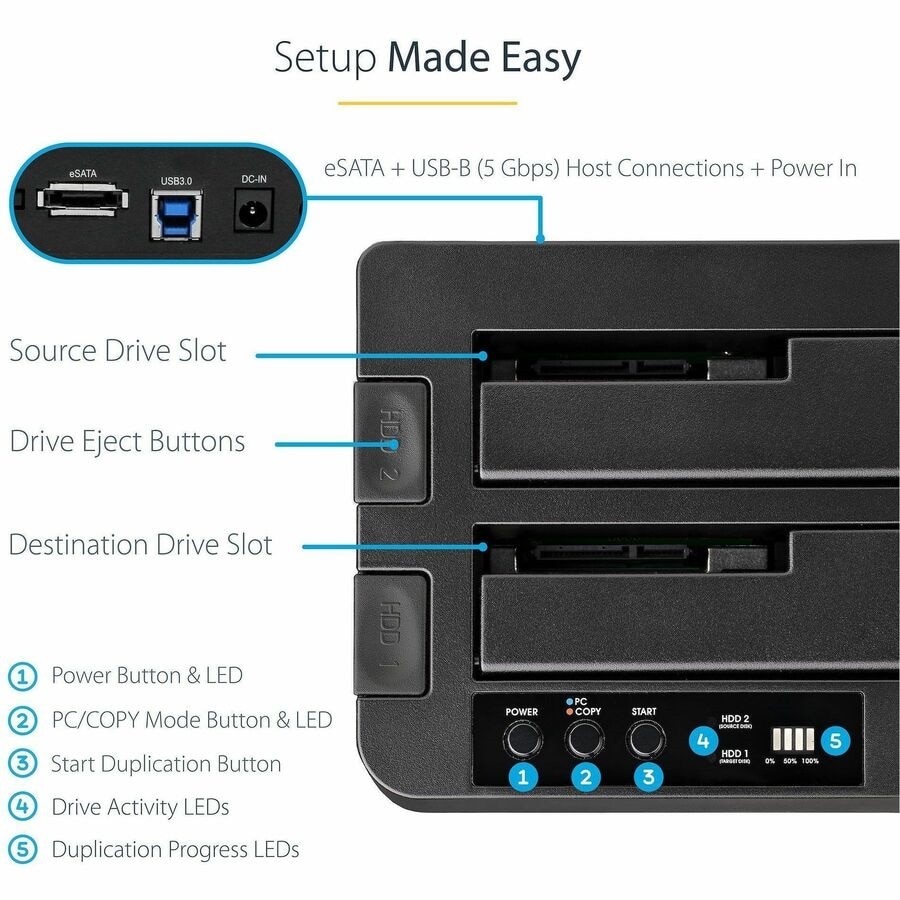 StarTech.com (SDOCK2U33RE) Hard Drive Duplicator 4