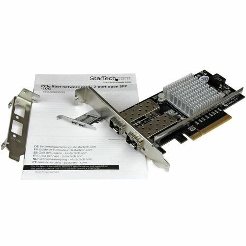 StarTech 10G Network Card - 2x 10G Open SFP+ Multimode LC Fiber Connector - Intel 82599 Chip - Gigabit Ethernet Card 4