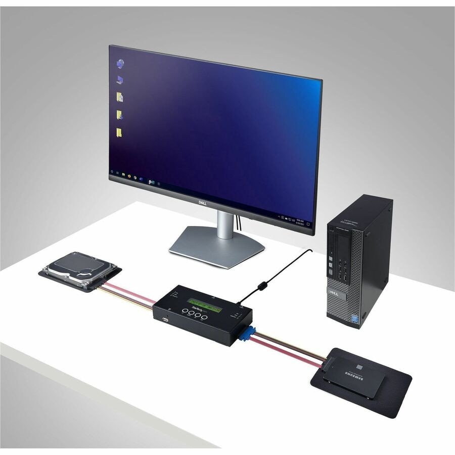 1:1 Standalone Hard Drive Duplicator and Eraser for 2.5 / 3.5in SATA and SAS Drives - HDD/SSD Cloner and Eraser for SATA/SAS 8
