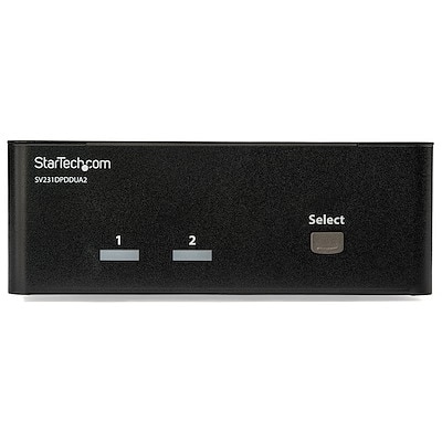 StarTech 2 Port DisplayPort Dual-Monitor KVM Switch, DisplayPort KVM, 4K 60 Hz, TAA 3