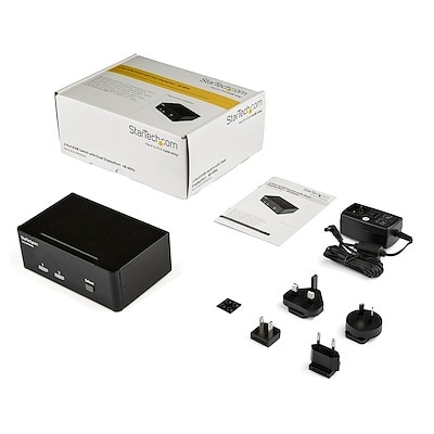 StarTech 2 Port DisplayPort Dual-Monitor KVM Switch, DisplayPort KVM, 4K 60 Hz, TAA 5