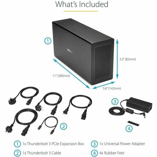 StarTech.com Thunderbolt 3 PCIe Expansion Chassis, External Enclosure Box with 1x PCI-Express Slot, 5K/4K Output Via TB3/DP Ports, TAA 6