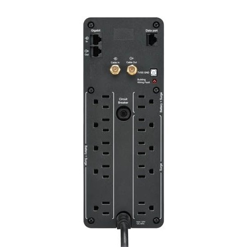 APC Back-UPS Pro, 1000VA/600W, Tower, 120V, 10x NEMA 5-15R outlets, Sine Wave, AVR, USB Type A + C ports, LCD, User Replaceable Battery 4