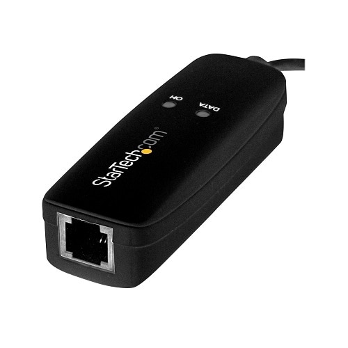 StarTech.com USB 2.0 Fax Modem - 56K External Hardware USB Dial Up V.92 Modem/ Dongle/Adapter - Computer Data Modem USB to Telephone Jack 2