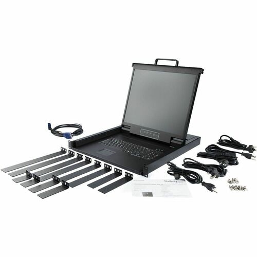 StarTech Rackmount KVM Console - 1U 19" LCD Monitor Single Port VGA KVM Server Rack Drawer includes Cables & Hardware - USB Support 4