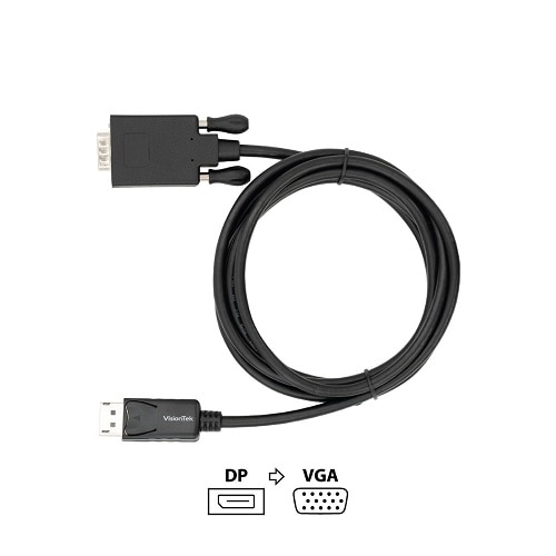 VisionTek DisplayPort 1.2 (M) to HD-15 (VGA) (M) 6.6 ft DisplayPort ...